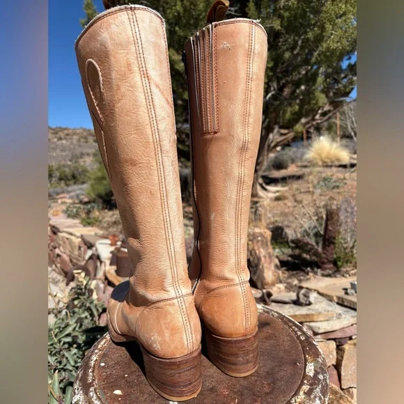 FRYE πΊπΈ Campus Pintuck Vintage Black Label Boots - Picture 8 of 16